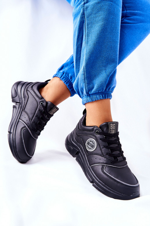 Sportschoenen met platform Big Star II274313 zwarte kleur Sportschoenen met platform Big Star II274313 zwarte kleur