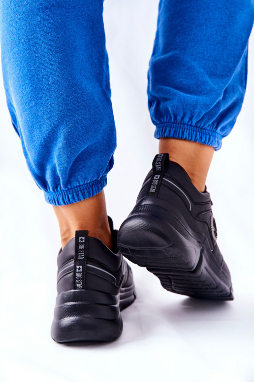 Sportliche Schuhe mit Plateau Big Star II274313 in schwarzer Farbe Sportliche Schuhe mit Plateau Big Star II274313 in schwarzer Farbe