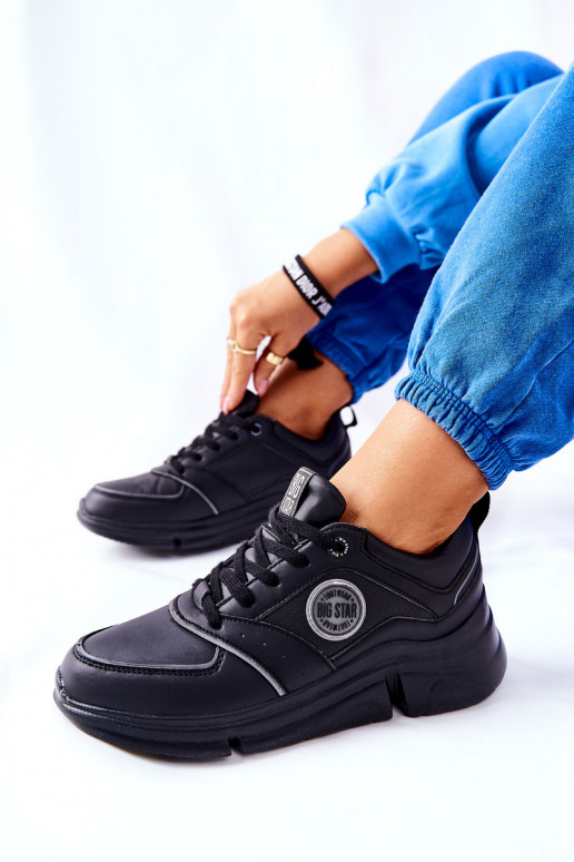 Chaussures de style sportif avec plateforme Big Star II274313 couleur noire Chaussures de style sportif avec plateforme Big Star II274313 couleur noire