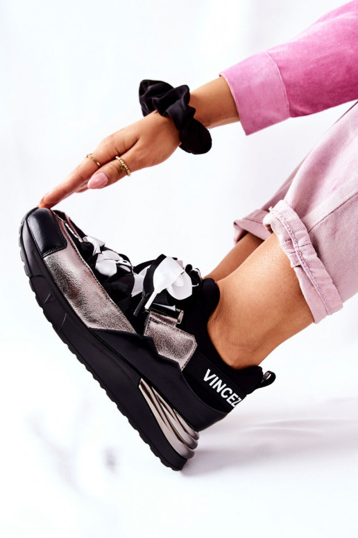 Schoenen in sportstijl Sneakers model schoenen Zwart en zilverkleur Dexla Schoenen in sportstijl Sneakers model schoenen Zwart en zilverkleur Dexla