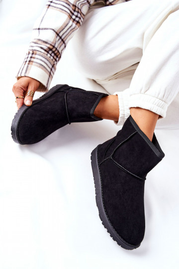 bottes de neige réchauffées avec intérieur en fourrure couleur noire Vicandi