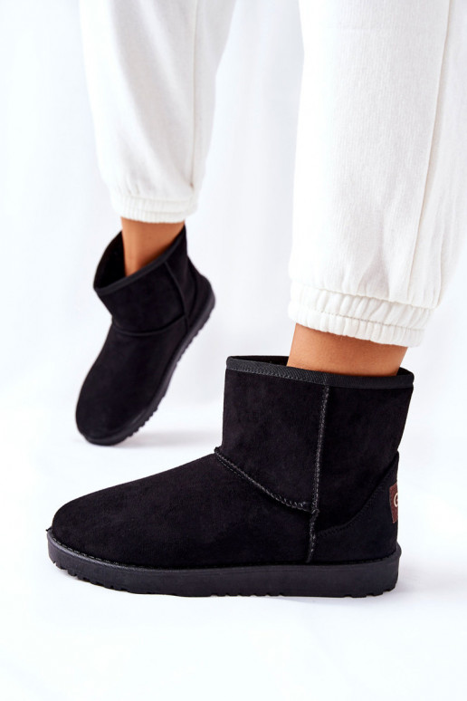 Gewärmte Schneestiefel mit Fell innen in der Farbe Schwarz von Vicandi