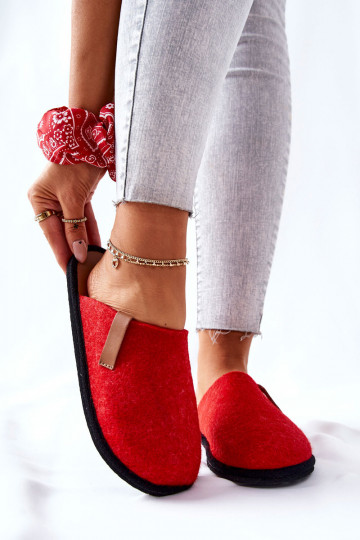 Slippers zelfgemaakte II267002 roodbruine kleur 2