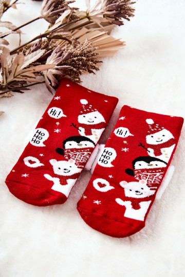 Chaussettes Ho Ho Ho! couleur rouge