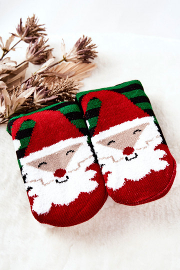 Chaussettes Longues de Noël Père Noël Noir et vert 2