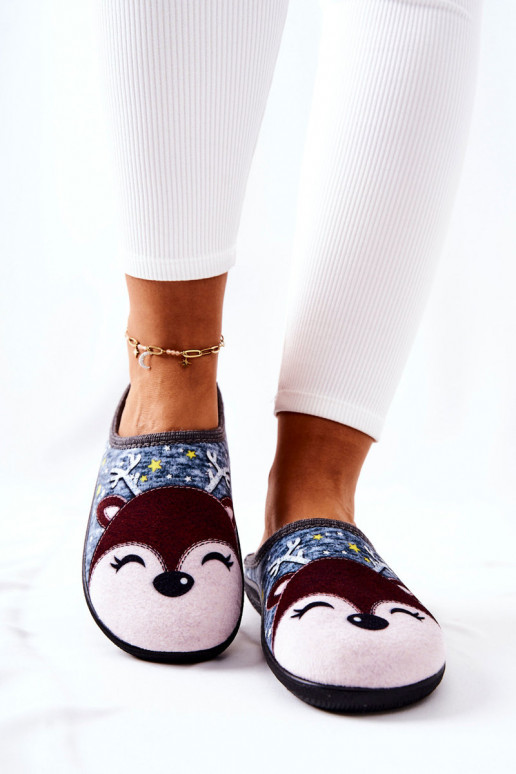 Verwarmde pantoffels blauwe kleur Taffy Verwarmde pantoffels blauwe kleur Taffy