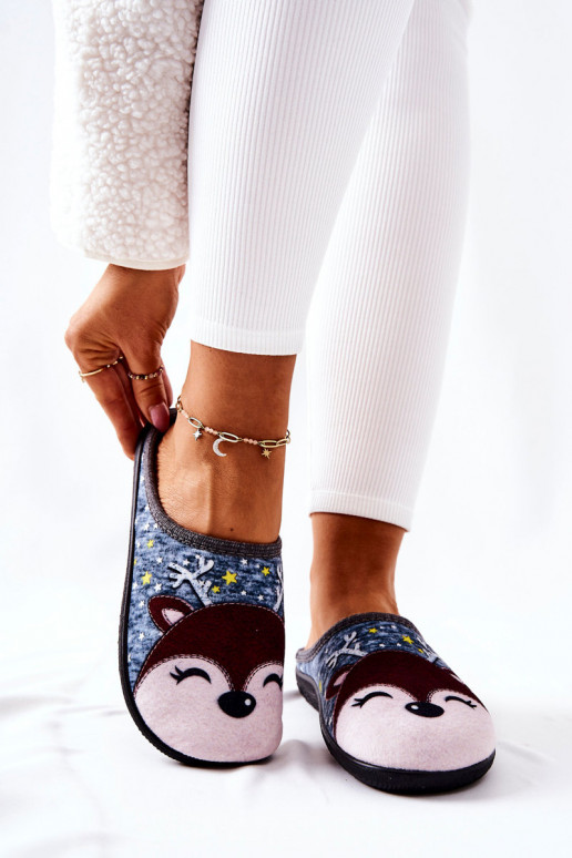 Verwarmde pantoffels blauwe kleur Taffy Verwarmde pantoffels blauwe kleur Taffy