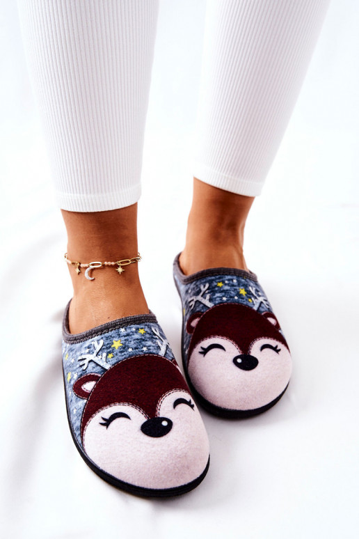 Verwarmde pantoffels blauwe kleur Taffy Verwarmde pantoffels blauwe kleur Taffy