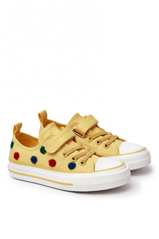 Chaussures décontractées pour enfants avec attaches adhésives BIG STAR JJ374056 couleur jaune Chaussures décontractées pour enfants avec attaches adhésives BIG STAR JJ374056 couleur jaune