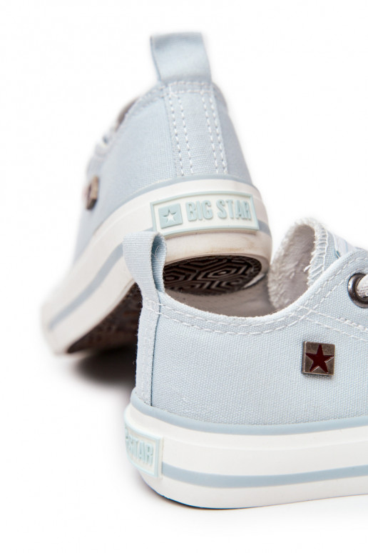 Klassische Kinder-Sneakers mit flacher Sohle BIG STAR HH374094 in blauer Farbe Klassische Kinder-Sneakers mit flacher Sohle BIG STAR HH374094 in blauer Farbe