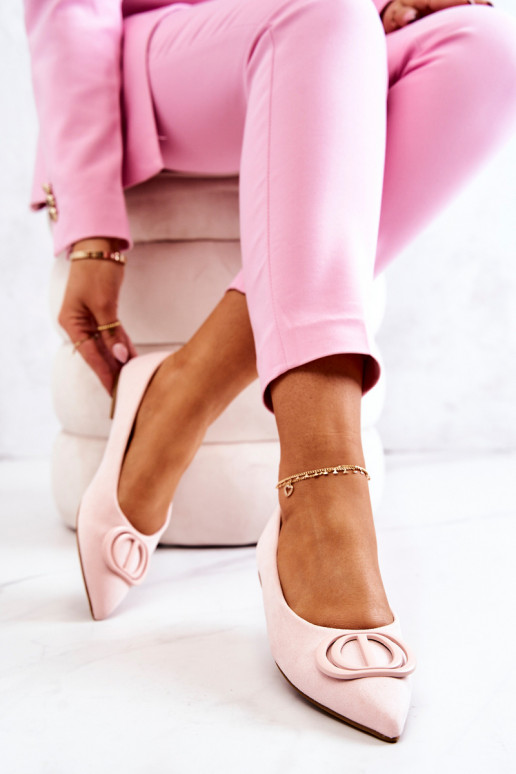 Ballerines pointues en daim Rose clair Neris Ballerines pointues en daim Rose clair Neris
