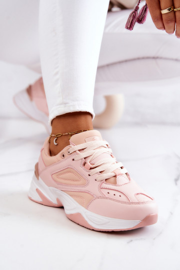 Sportieve schoenen met bandjes in roze kleur Hassie 2