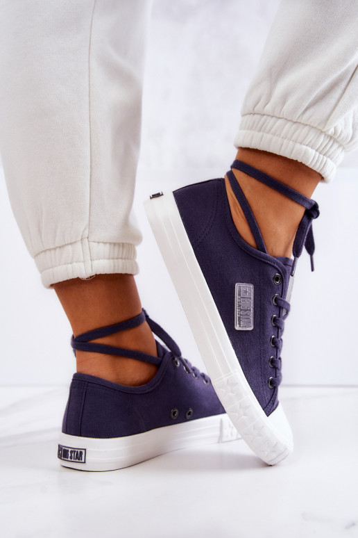 Klassiek model Damesschoenen BIG STAR JJ274494 donkerblauw