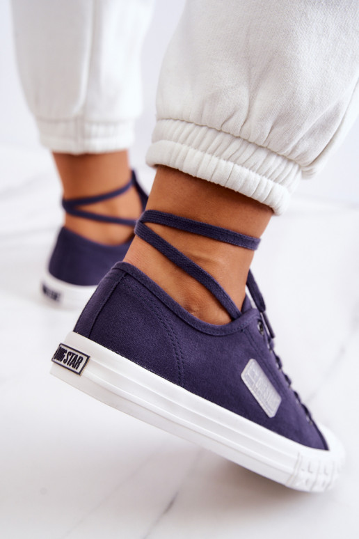 Klassiek model Damesschoenen BIG STAR JJ274494 donkerblauw