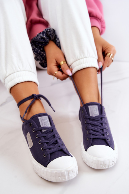 Klassiek model Damesschoenen BIG STAR JJ274494 donkerblauw