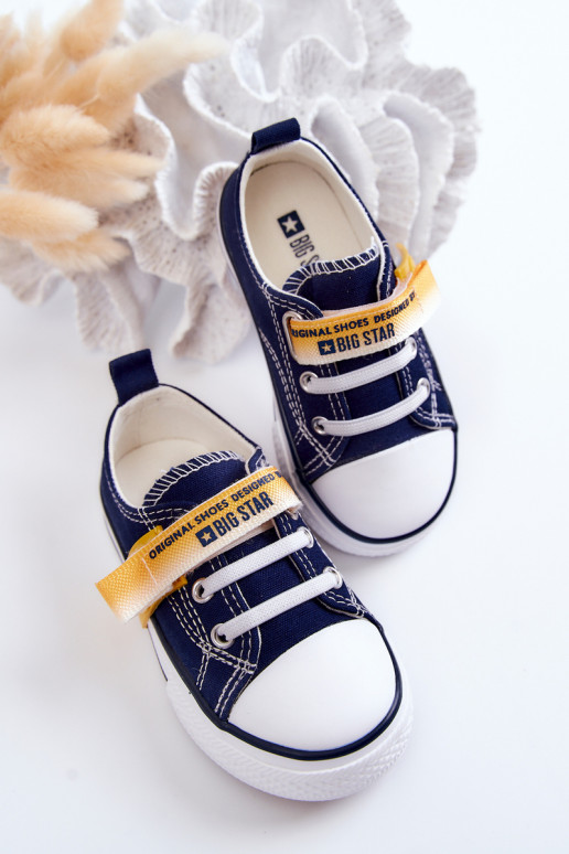 Chaussures plates enfant BIG STAR JJ374077 bleu foncé