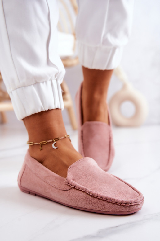 Suède mocassins in roze Morreno Suède mocassins in roze Morreno