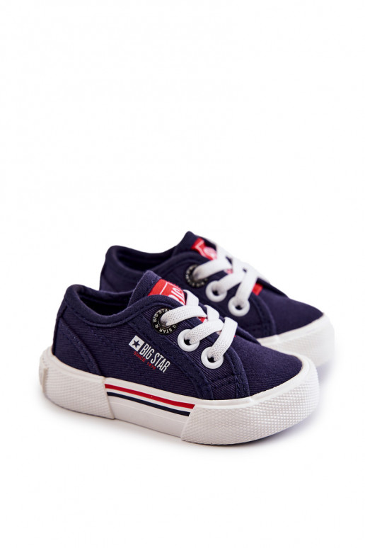 Platte kinderschoenen Big Star JJ374163 donkerblauw Platte kinderschoenen Big Star JJ374163 donkerblauw