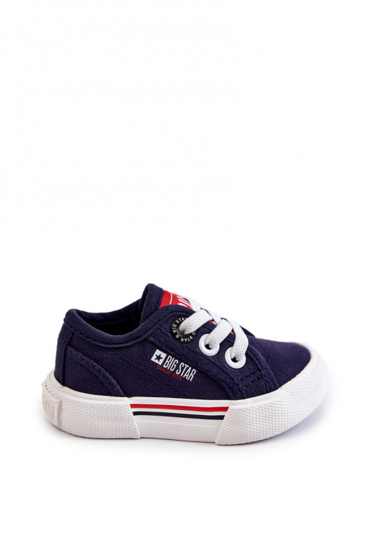 Platte kinderschoenen Big Star JJ374163 donkerblauw Platte kinderschoenen Big Star JJ374163 donkerblauw
