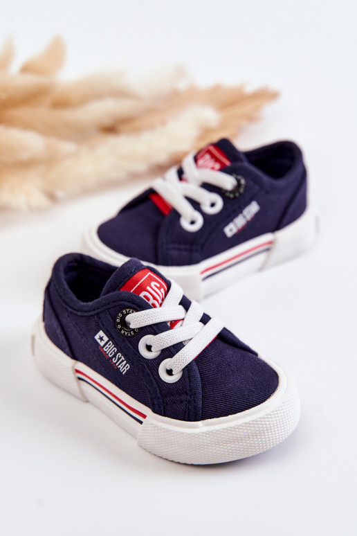 Platte kinderschoenen Big Star JJ374163 donkerblauw Platte kinderschoenen Big Star JJ374163 donkerblauw