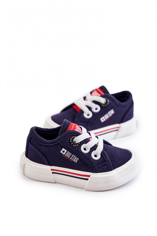 Platte kinderschoenen Big Star JJ374163 donkerblauw Platte kinderschoenen Big Star JJ374163 donkerblauw