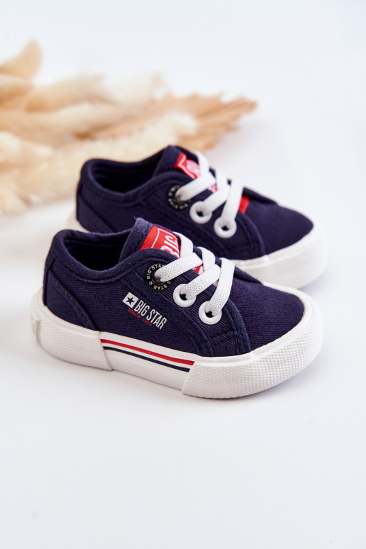 Platte kinderschoenen Big Star JJ374163 donkerblauw Platte kinderschoenen Big Star JJ374163 donkerblauw
