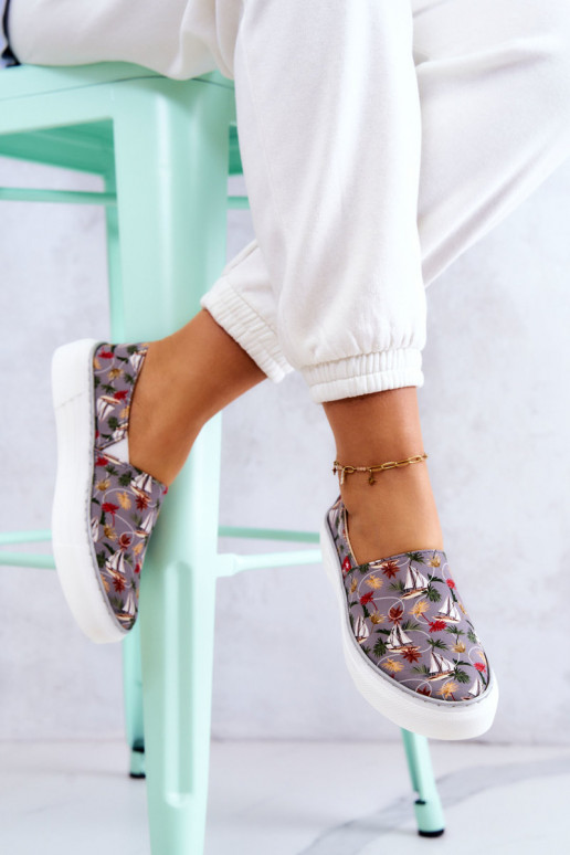 Sneakers Slip On Memory Foam Big Star JJ276015 grijze kleur