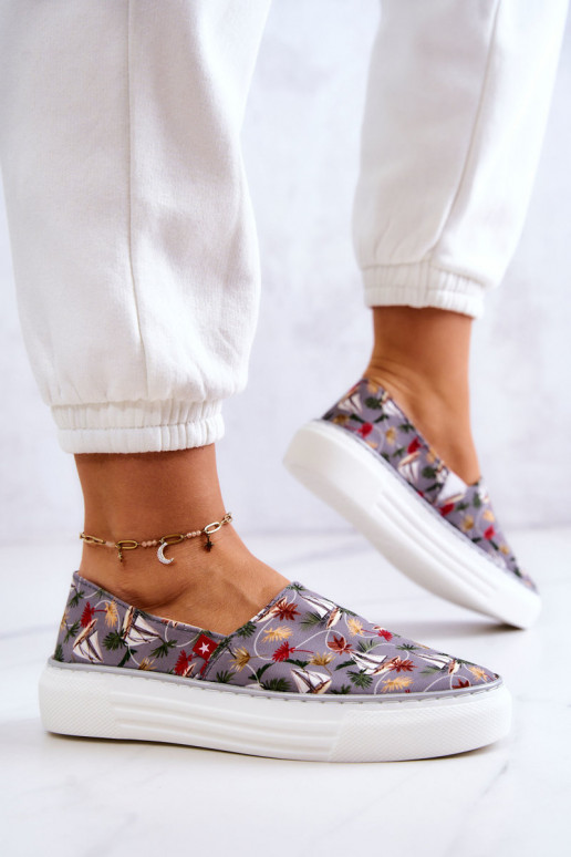 Sneakers Slip On Memory Foam Big Star JJ276015 grijze kleur