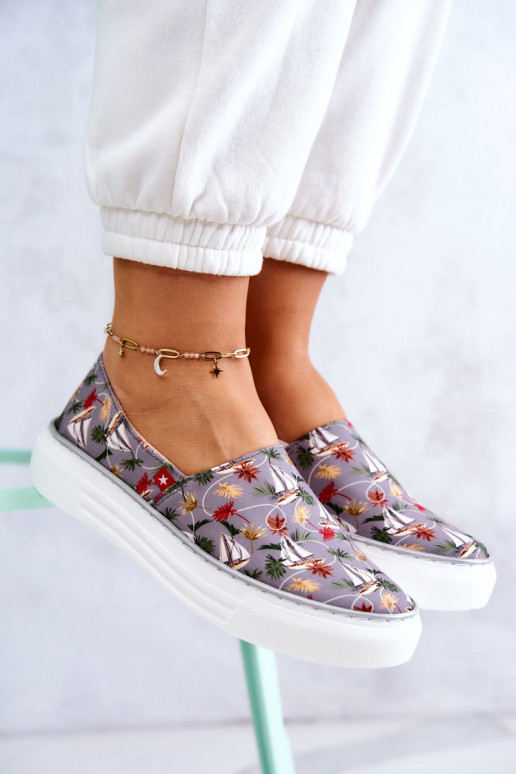 Sneakers Slip On Memory Foam Big Star JJ276015 graue Farbe