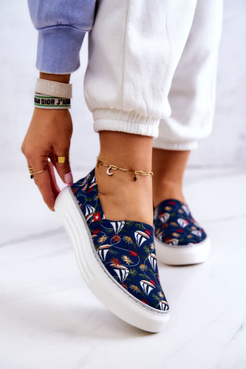 Sneakers Slip On Memory Foam Big Star JJ276016 dunkelblau 2