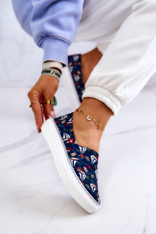 Sneakers Slip On Memory Foam Big Star JJ276016 dunkelblau Sneakers Slip On Memory Foam Big Star JJ276016 dunkelblau