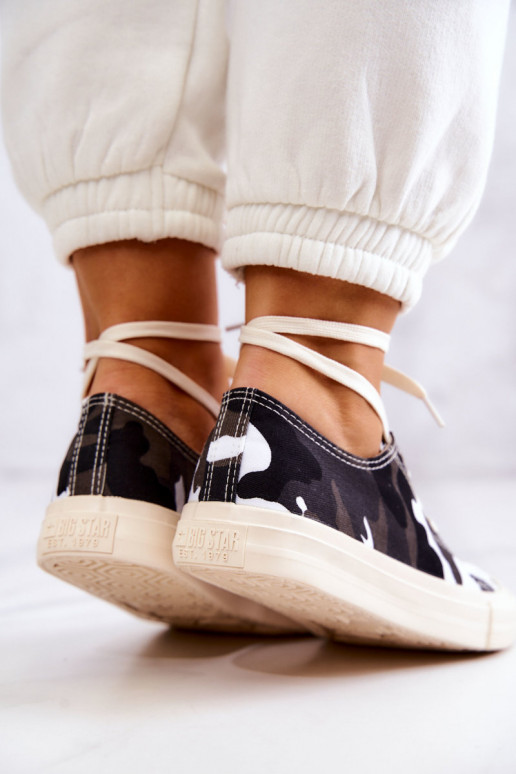 chaussures de loisirs en tissu avec camouflage BIG STAR JJ274237 Blanc-gris chaussures de loisirs en tissu avec camouflage BIG STAR JJ274237 Blanc-gris