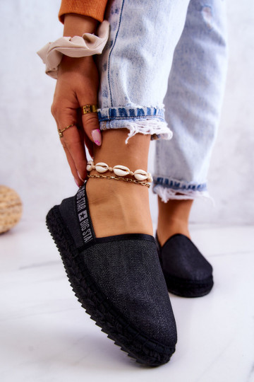 Espadrilles en tissu du modèle résistant Big Star JJ274878 en noir