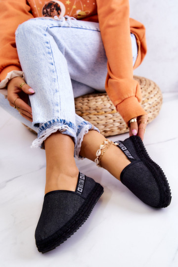 Espadrilles en tissu du modèle résistant Big Star JJ274878 en noir 2