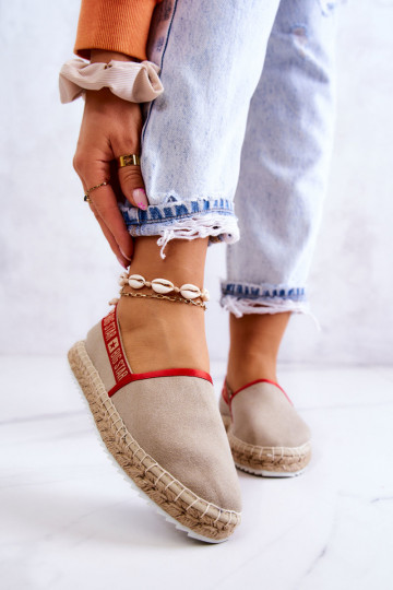Espadrilles en tissu du modèle résistant Big Star JJ274879 beige