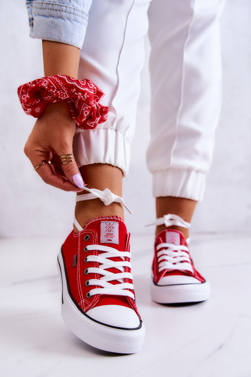 Klassiek model vrijetijdsschoenen Cross Jeans JJ2R4010C rode kleur