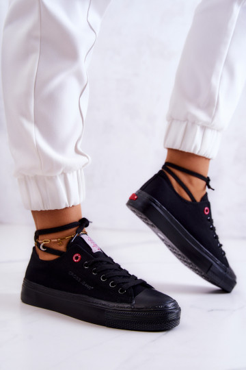Klassiek model vrijetijdsschoenen Cross Jeans JJ2R4019C zwarte kleur 2