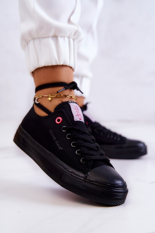 Chaussures de loisirs modèle classique Cross Jeans JJ2R4019C couleur noir Chaussures de loisirs modèle classique Cross Jeans JJ2R4019C couleur noir