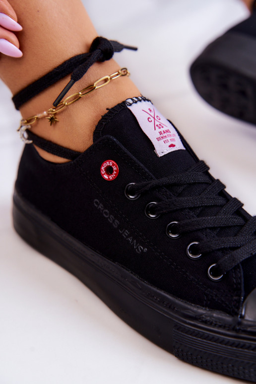 Chaussures de loisirs modèle classique Cross Jeans JJ2R4019C couleur noir Chaussures de loisirs modèle classique Cross Jeans JJ2R4019C couleur noir