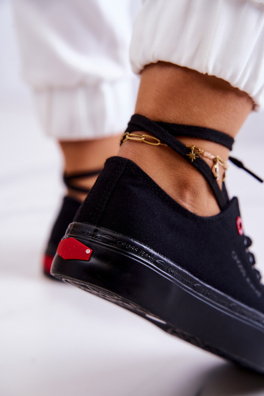 Chaussures de loisirs modèle classique Cross Jeans JJ2R4019C couleur noir Chaussures de loisirs modèle classique Cross Jeans JJ2R4019C couleur noir