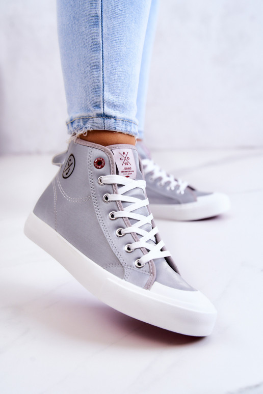 Vrijetijdsschoenen met zool Cross Jeans JJ2R4057C grijze kleur Vrijetijdsschoenen met zool Cross Jeans JJ2R4057C grijze kleur