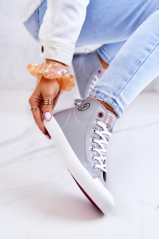 Vrijetijdsschoenen met zool Cross Jeans JJ2R4057C grijze kleur Vrijetijdsschoenen met zool Cross Jeans JJ2R4057C grijze kleur