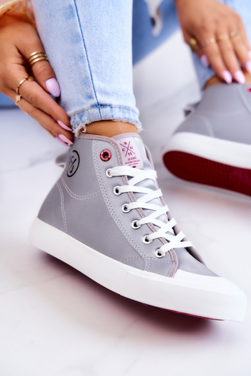 Vrijetijdsschoenen met zool Cross Jeans JJ2R4057C grijze kleur Vrijetijdsschoenen met zool Cross Jeans JJ2R4057C grijze kleur