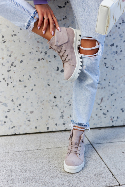 Bottines Dalles en daim à brides