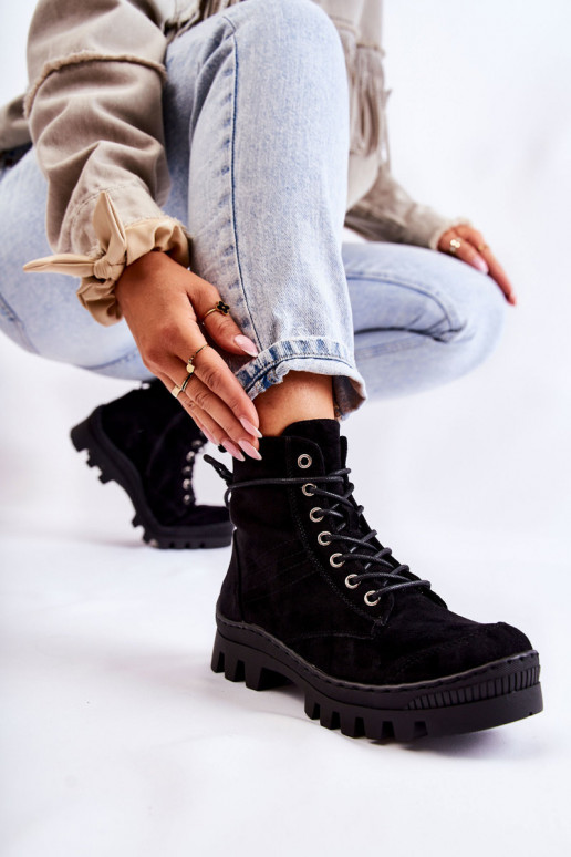 aus Wildleder Stiefel Stiefel schwarze Farbe Layden aus Wildleder Stiefel Stiefel schwarze Farbe Layden