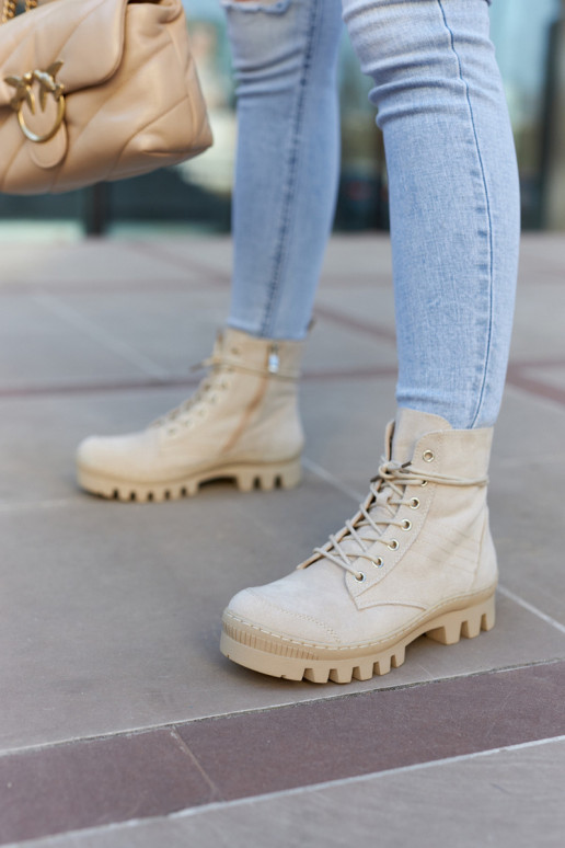 Bottes en daim chaussures couleur gris Layden