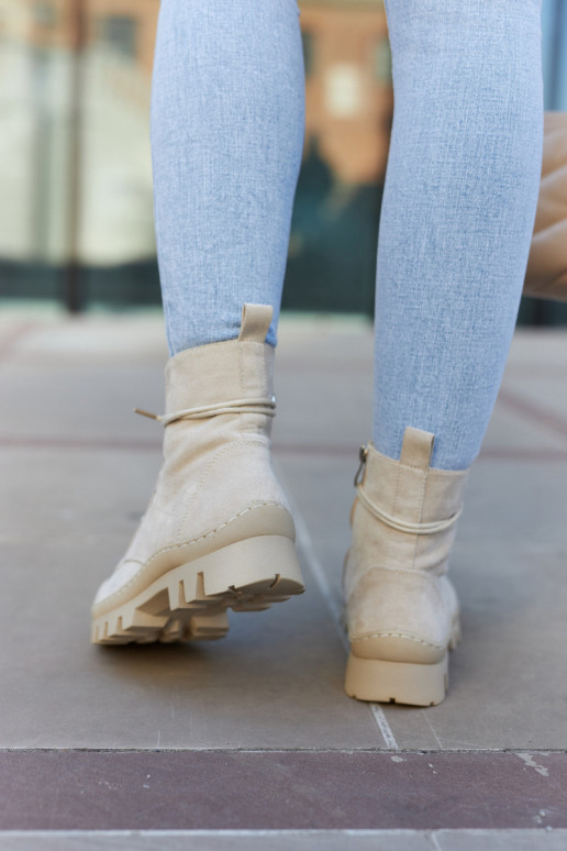 Bottes en daim chaussures couleur gris Layden