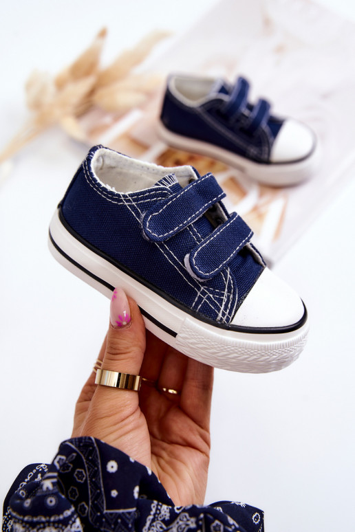 Bernie Kinder-Freizeitschuhe mit Klebeverschlüssen in Marineblau