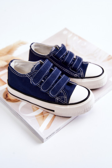 Chaussures décontractées pour enfants Bernie avec fermoirs adhésifs en bleu marine 2