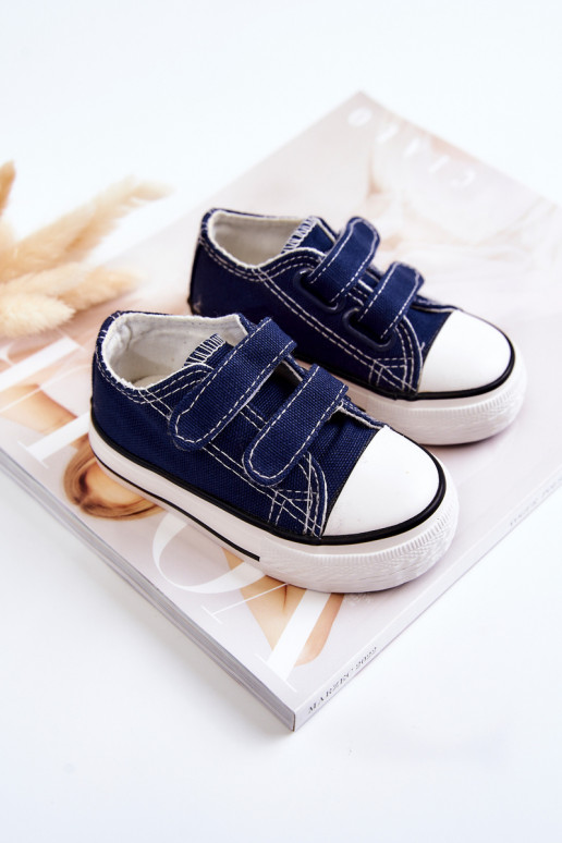 Chaussures décontractées pour enfants Bernie avec fermoirs adhésifs en bleu marine